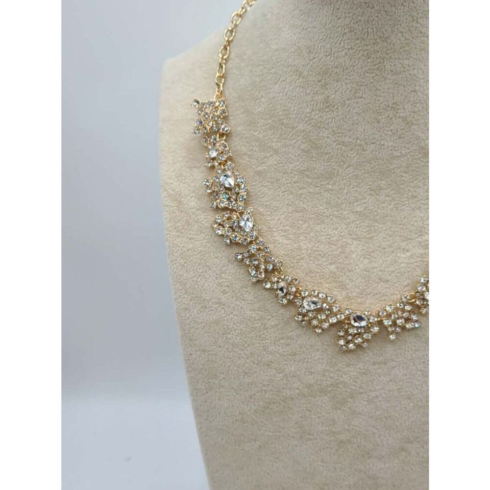 J Crew Gold Tone Clear Crystal Necklace NWOT! - Picture 12 of 12